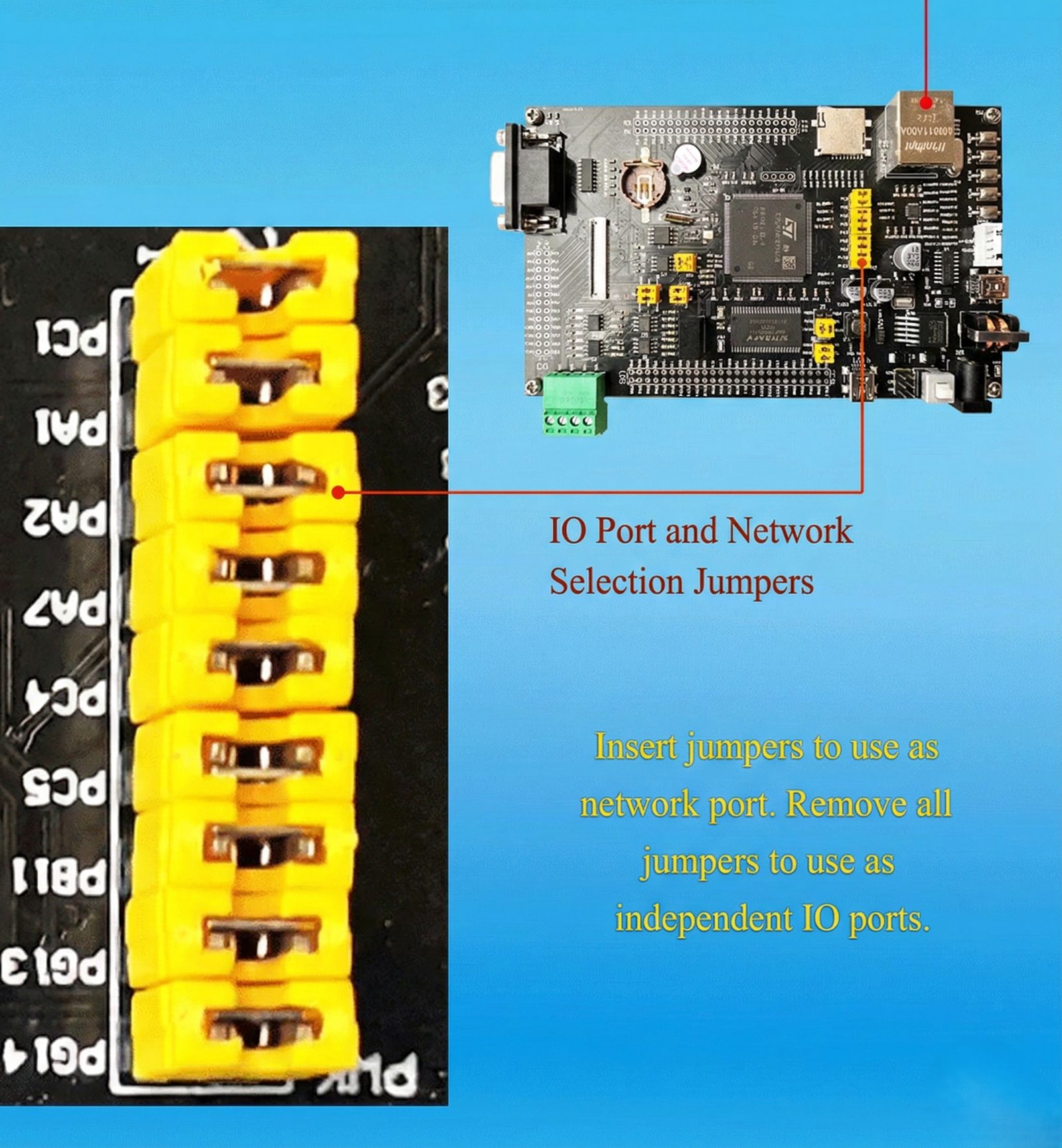 STM32H743IIT6 board — board dimensions and mounting